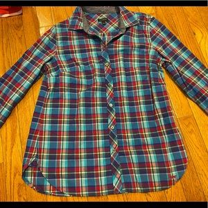 Plaid Talbots Button Down Shirt